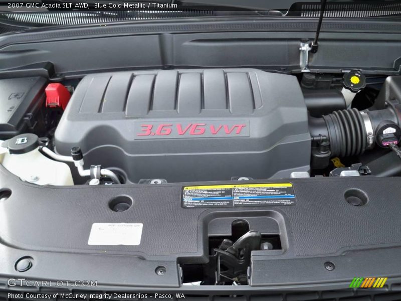 Blue Gold Metallic / Titanium 2007 GMC Acadia SLT AWD