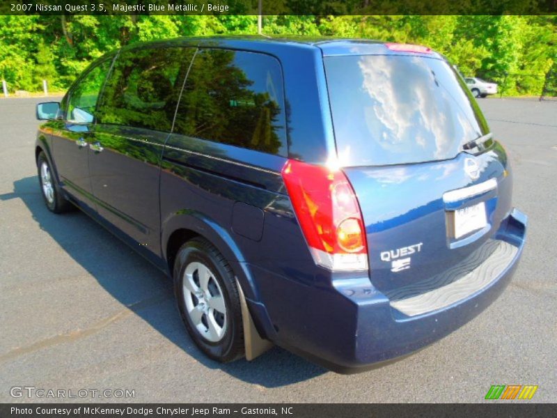 Majestic Blue Metallic / Beige 2007 Nissan Quest 3.5