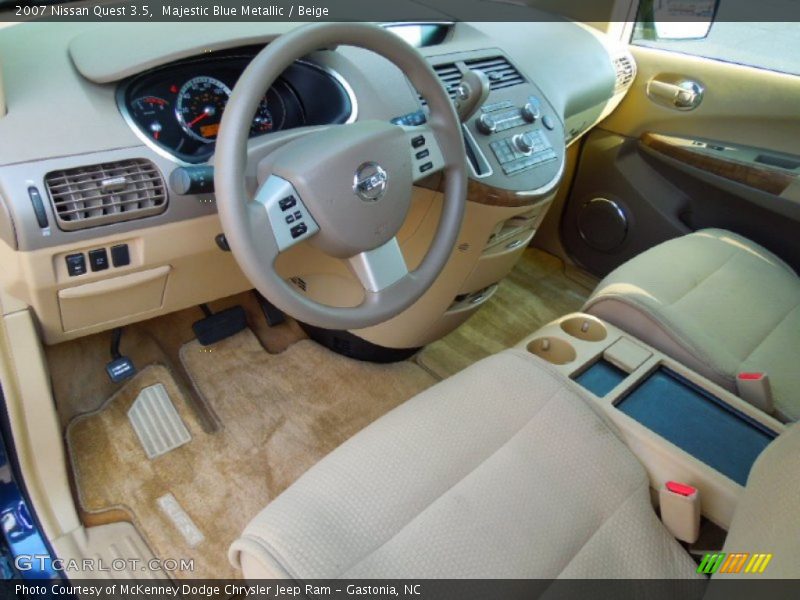 Majestic Blue Metallic / Beige 2007 Nissan Quest 3.5