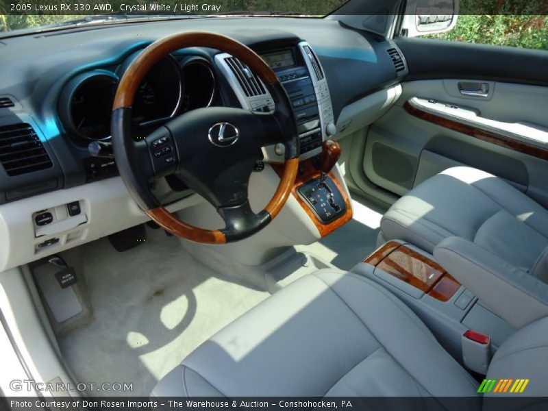 Crystal White / Light Gray 2005 Lexus RX 330 AWD