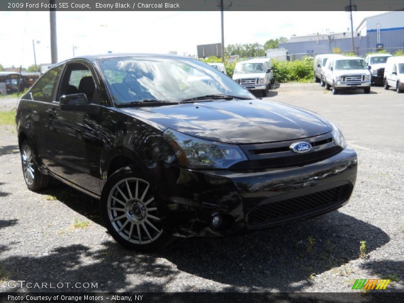 Ebony Black / Charcoal Black 2009 Ford Focus SES Coupe
