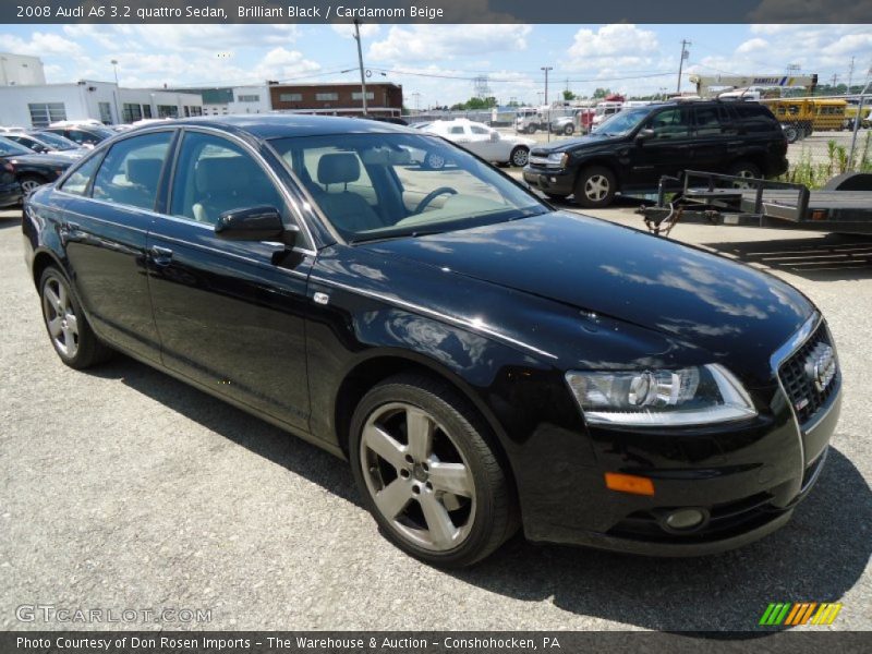 Brilliant Black / Cardamom Beige 2008 Audi A6 3.2 quattro Sedan