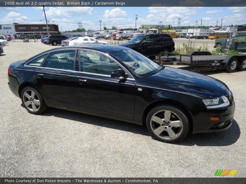 Brilliant Black / Cardamom Beige 2008 Audi A6 3.2 quattro Sedan