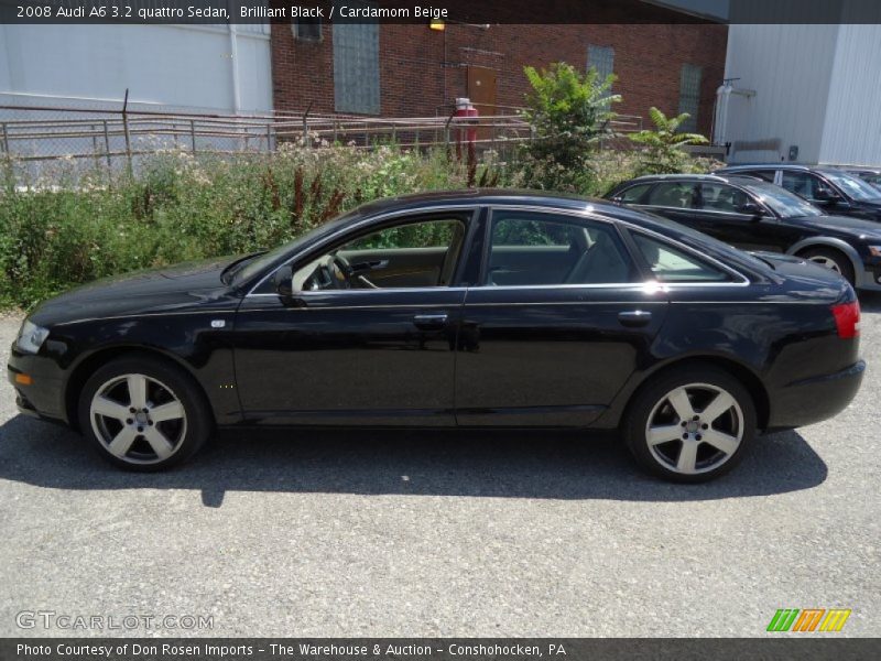 Brilliant Black / Cardamom Beige 2008 Audi A6 3.2 quattro Sedan