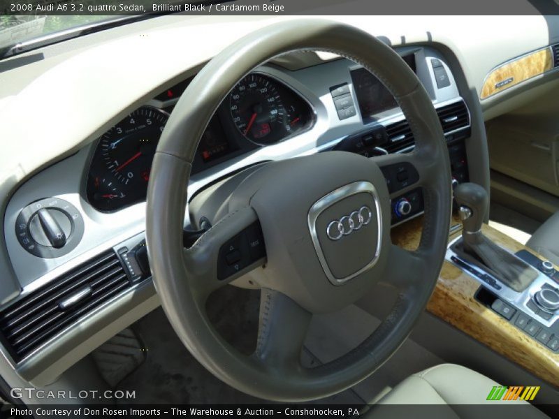 Brilliant Black / Cardamom Beige 2008 Audi A6 3.2 quattro Sedan