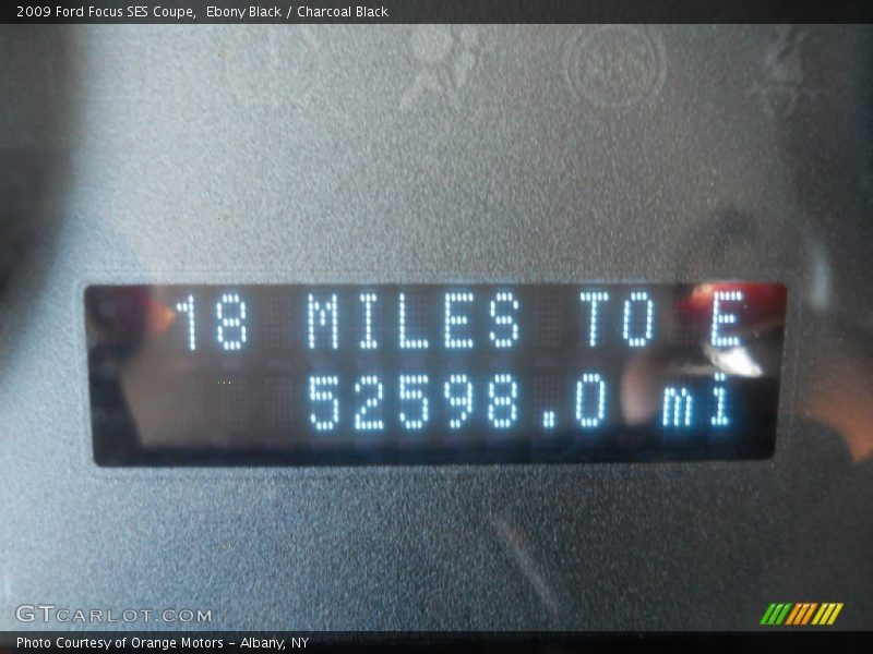 Ebony Black / Charcoal Black 2009 Ford Focus SES Coupe