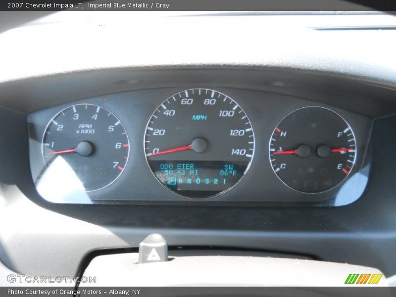 Imperial Blue Metallic / Gray 2007 Chevrolet Impala LT
