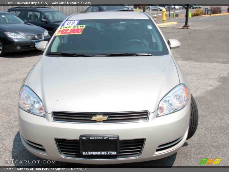 Gold Mist Metallic / Gray 2009 Chevrolet Impala LS