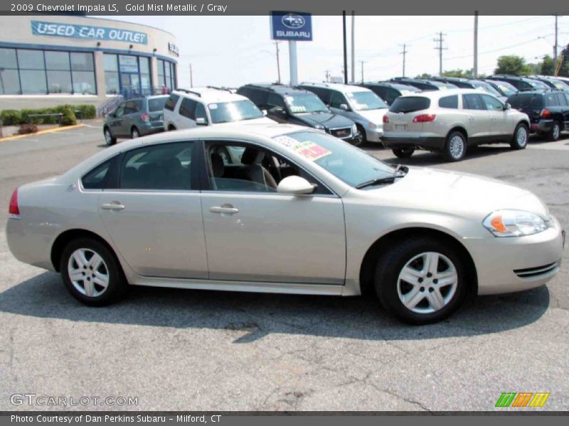 Gold Mist Metallic / Gray 2009 Chevrolet Impala LS