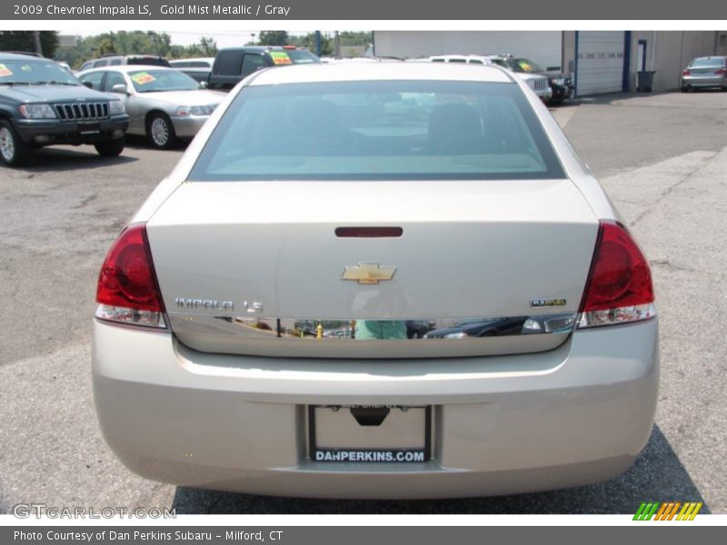 Gold Mist Metallic / Gray 2009 Chevrolet Impala LS