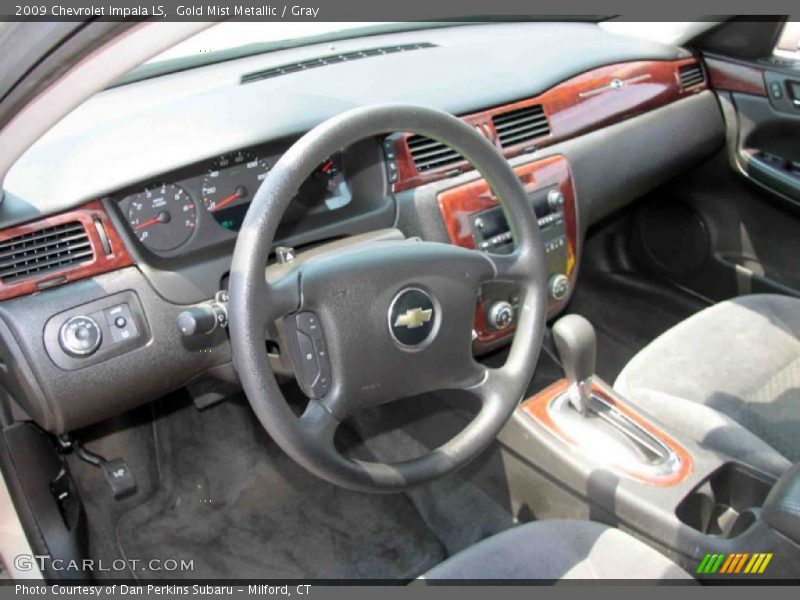 Gold Mist Metallic / Gray 2009 Chevrolet Impala LS