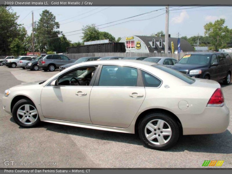 Gold Mist Metallic / Gray 2009 Chevrolet Impala LS