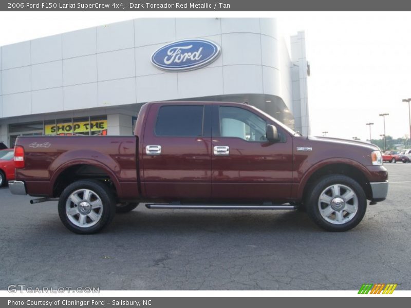Dark Toreador Red Metallic / Tan 2006 Ford F150 Lariat SuperCrew 4x4