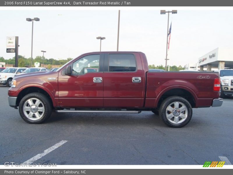 Dark Toreador Red Metallic / Tan 2006 Ford F150 Lariat SuperCrew 4x4