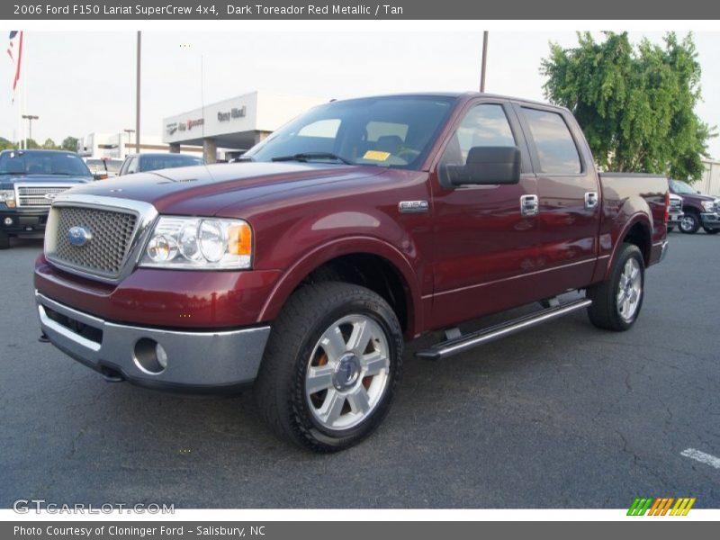 Dark Toreador Red Metallic / Tan 2006 Ford F150 Lariat SuperCrew 4x4