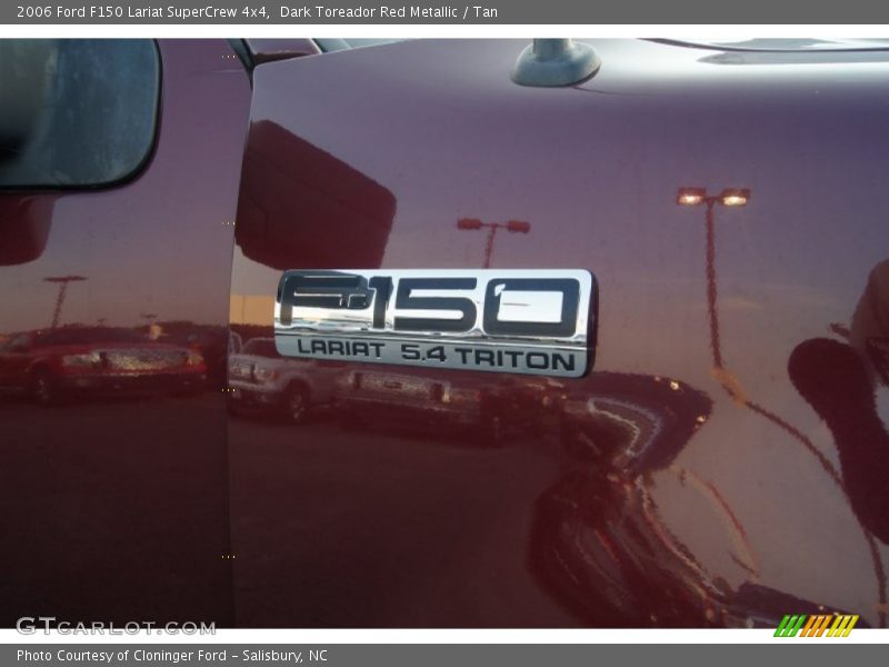 Dark Toreador Red Metallic / Tan 2006 Ford F150 Lariat SuperCrew 4x4