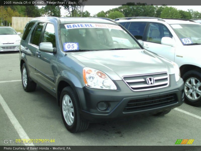 Pewter Pearl / Black 2005 Honda CR-V EX 4WD