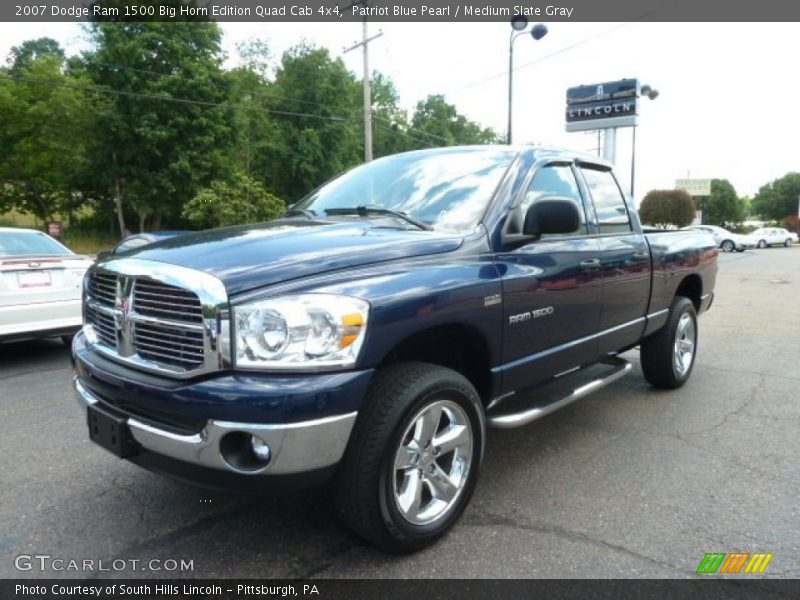 Patriot Blue Pearl / Medium Slate Gray 2007 Dodge Ram 1500 Big Horn Edition Quad Cab 4x4