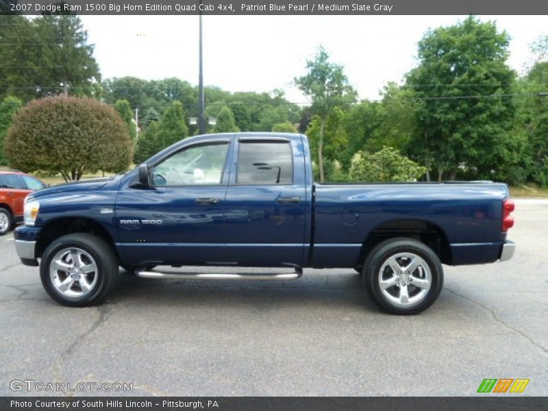 Patriot Blue Pearl / Medium Slate Gray 2007 Dodge Ram 1500 Big Horn Edition Quad Cab 4x4