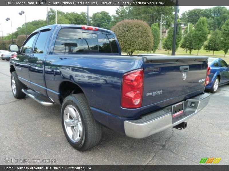 Patriot Blue Pearl / Medium Slate Gray 2007 Dodge Ram 1500 Big Horn Edition Quad Cab 4x4