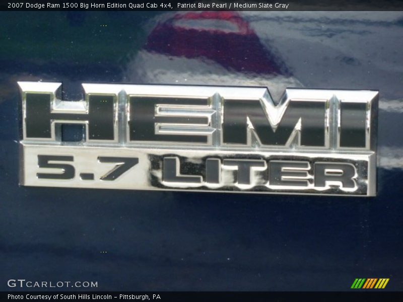 Patriot Blue Pearl / Medium Slate Gray 2007 Dodge Ram 1500 Big Horn Edition Quad Cab 4x4