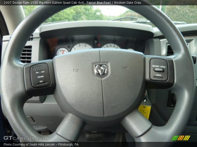 Patriot Blue Pearl / Medium Slate Gray 2007 Dodge Ram 1500 Big Horn Edition Quad Cab 4x4