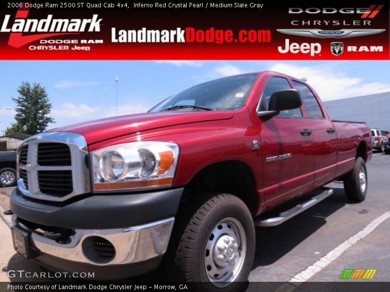 Inferno Red Crystal Pearl / Medium Slate Gray 2006 Dodge Ram 2500 ST Quad Cab 4x4