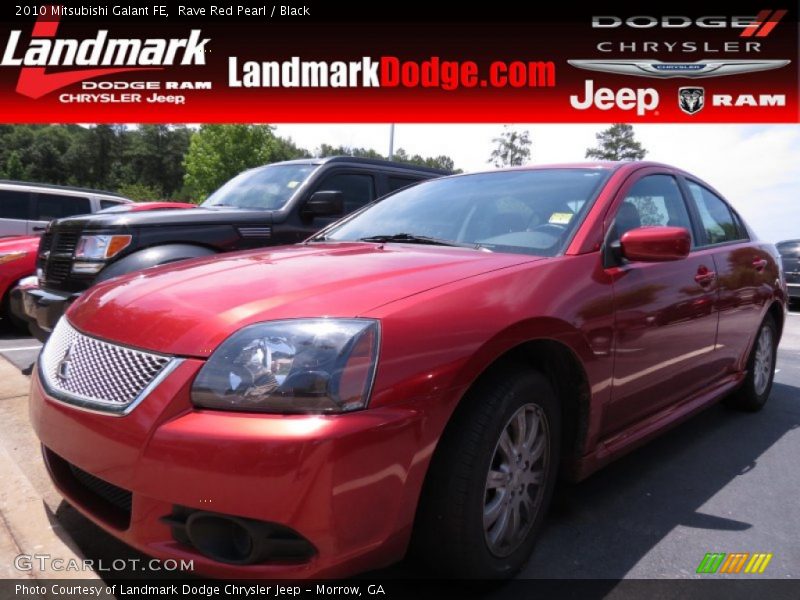 Rave Red Pearl / Black 2010 Mitsubishi Galant FE