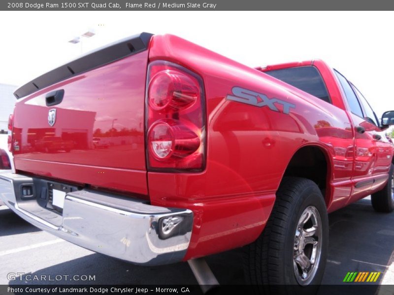 Flame Red / Medium Slate Gray 2008 Dodge Ram 1500 SXT Quad Cab