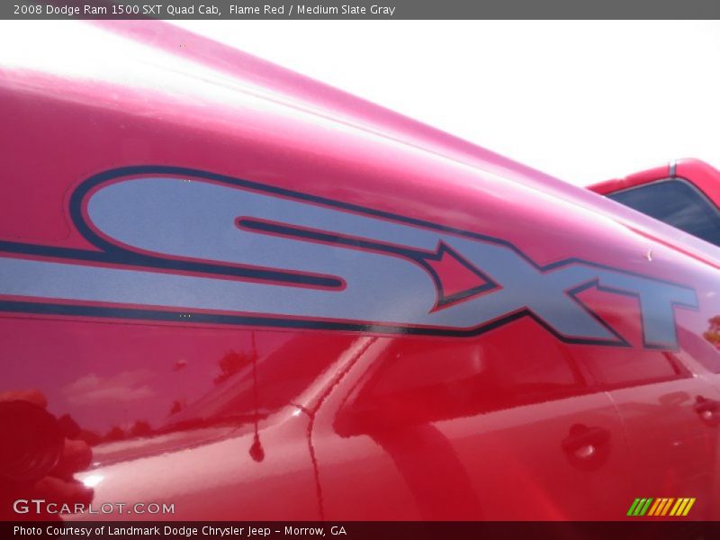 Flame Red / Medium Slate Gray 2008 Dodge Ram 1500 SXT Quad Cab