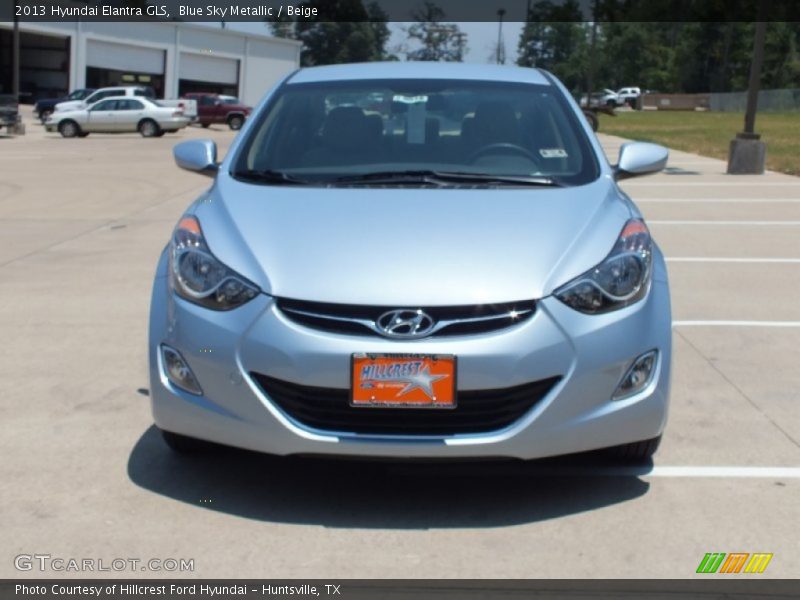 Blue Sky Metallic / Beige 2013 Hyundai Elantra GLS