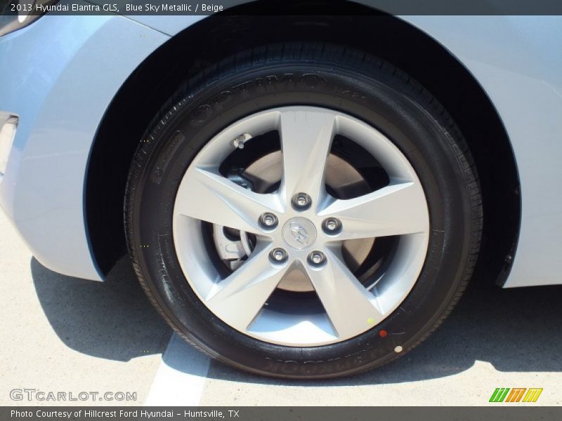 Blue Sky Metallic / Beige 2013 Hyundai Elantra GLS