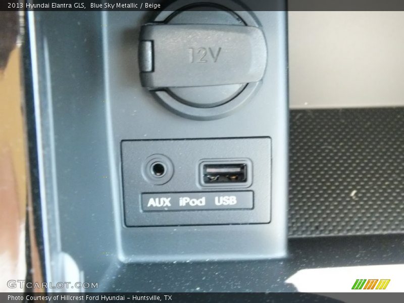 Blue Sky Metallic / Beige 2013 Hyundai Elantra GLS