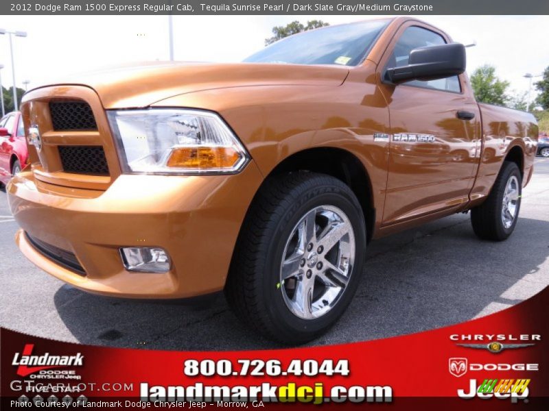 Tequila Sunrise Pearl / Dark Slate Gray/Medium Graystone 2012 Dodge Ram 1500 Express Regular Cab