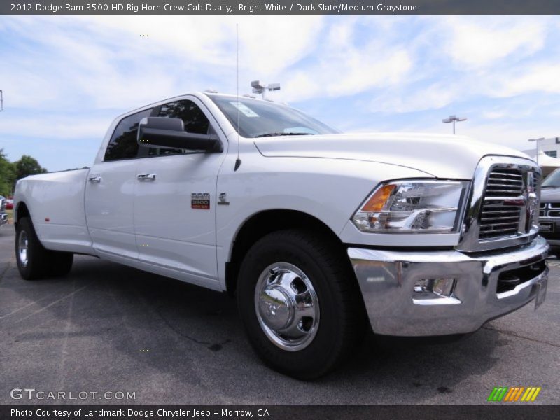 Bright White / Dark Slate/Medium Graystone 2012 Dodge Ram 3500 HD Big Horn Crew Cab Dually