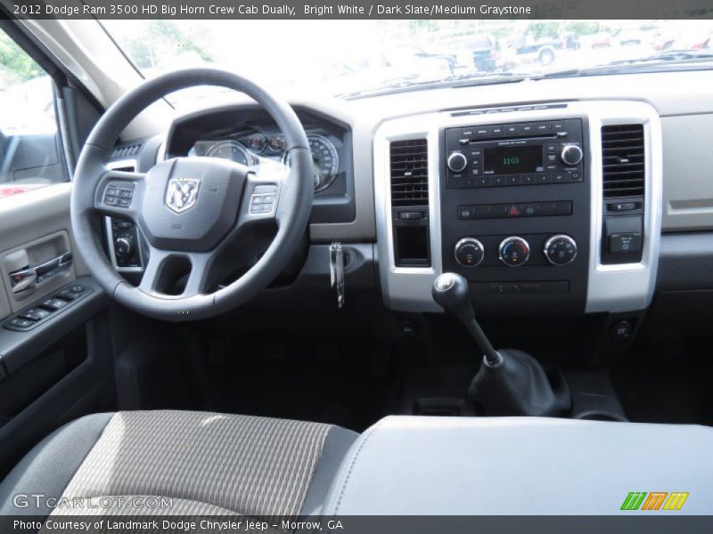 Bright White / Dark Slate/Medium Graystone 2012 Dodge Ram 3500 HD Big Horn Crew Cab Dually