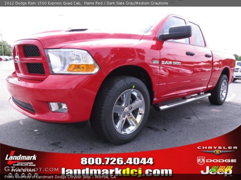 Flame Red / Dark Slate Gray/Medium Graystone 2012 Dodge Ram 1500 Express Quad Cab