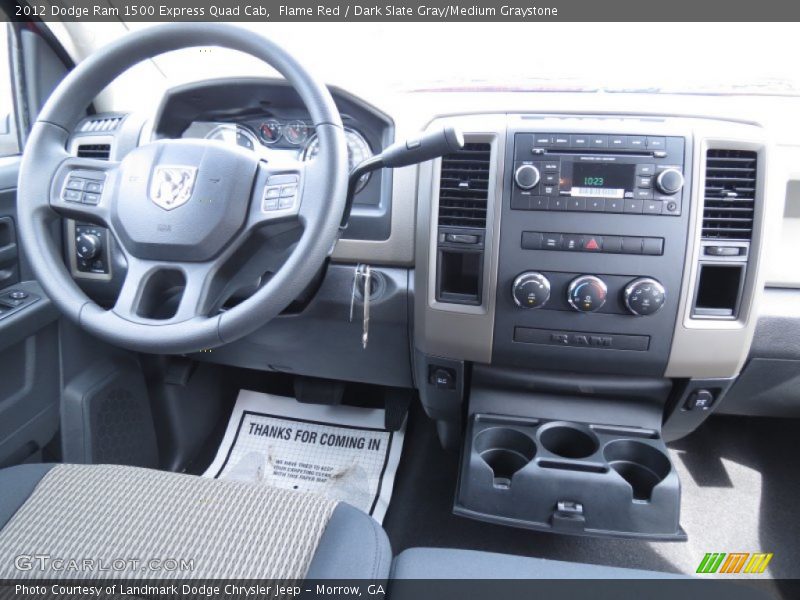 Flame Red / Dark Slate Gray/Medium Graystone 2012 Dodge Ram 1500 Express Quad Cab