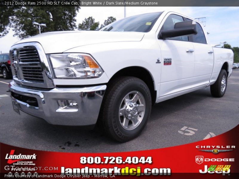 Bright White / Dark Slate/Medium Graystone 2012 Dodge Ram 2500 HD SLT Crew Cab