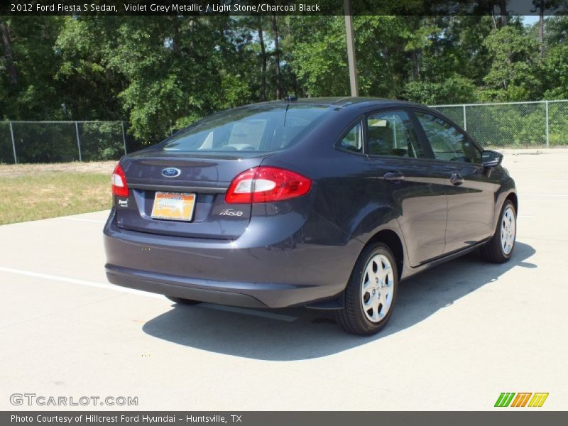 Violet Grey Metallic / Light Stone/Charcoal Black 2012 Ford Fiesta S Sedan