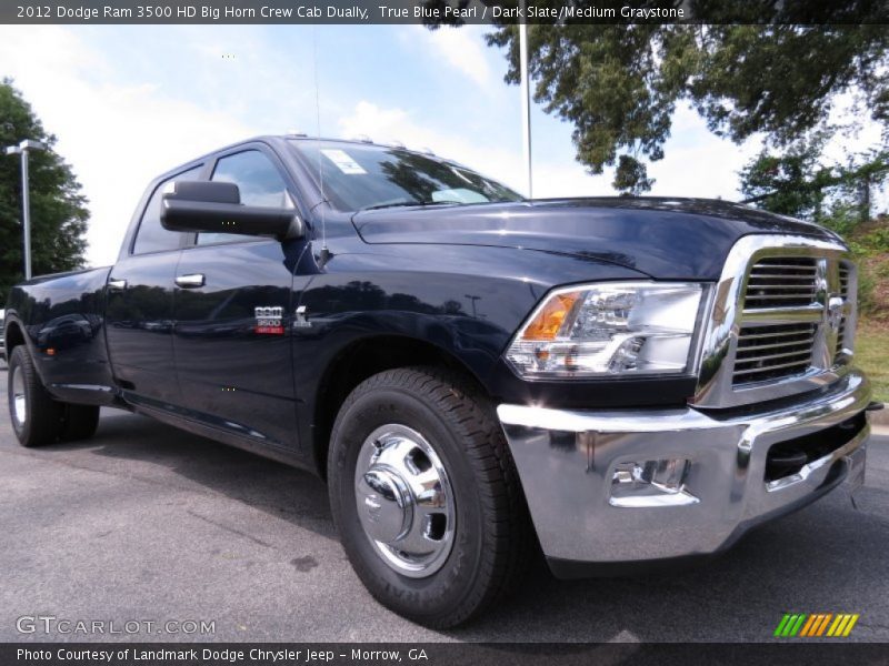 True Blue Pearl / Dark Slate/Medium Graystone 2012 Dodge Ram 3500 HD Big Horn Crew Cab Dually