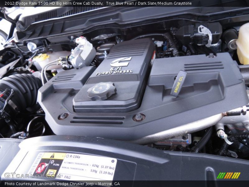 True Blue Pearl / Dark Slate/Medium Graystone 2012 Dodge Ram 3500 HD Big Horn Crew Cab Dually