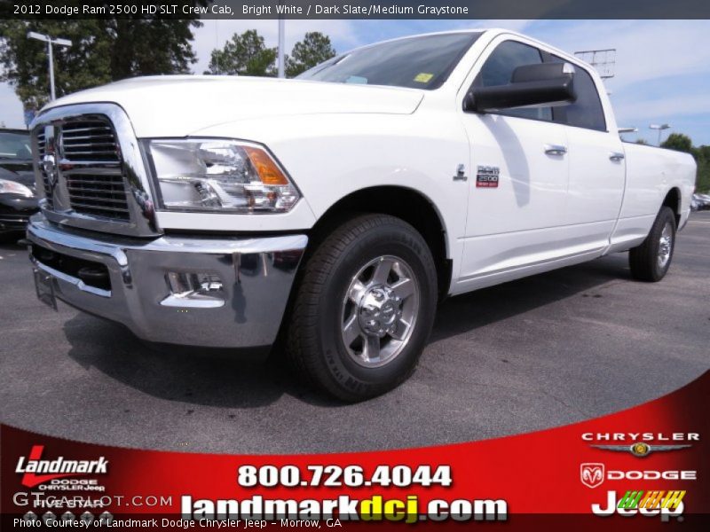 Bright White / Dark Slate/Medium Graystone 2012 Dodge Ram 2500 HD SLT Crew Cab