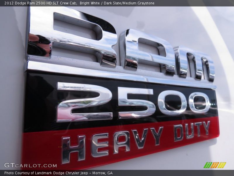 Bright White / Dark Slate/Medium Graystone 2012 Dodge Ram 2500 HD SLT Crew Cab
