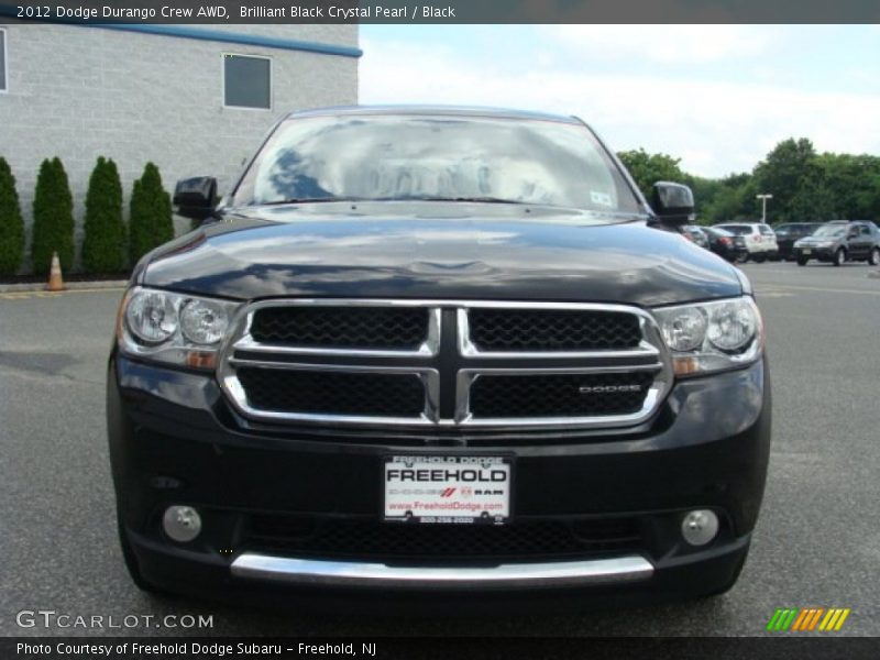 Brilliant Black Crystal Pearl / Black 2012 Dodge Durango Crew AWD