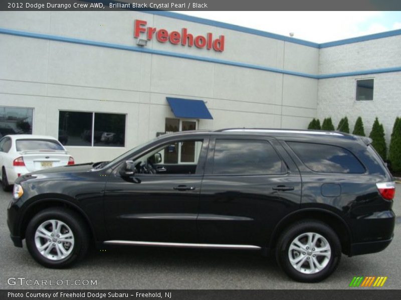 Brilliant Black Crystal Pearl / Black 2012 Dodge Durango Crew AWD