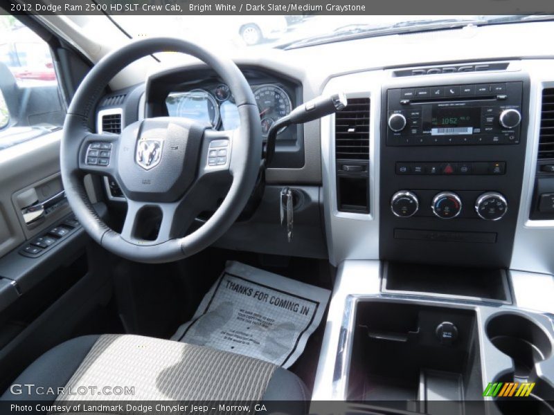 Bright White / Dark Slate/Medium Graystone 2012 Dodge Ram 2500 HD SLT Crew Cab