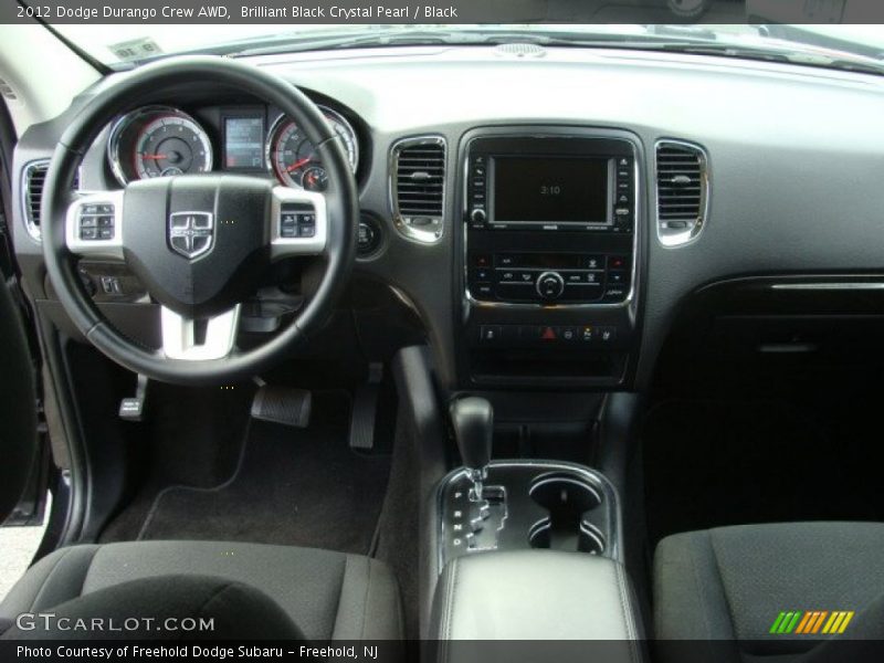 Brilliant Black Crystal Pearl / Black 2012 Dodge Durango Crew AWD