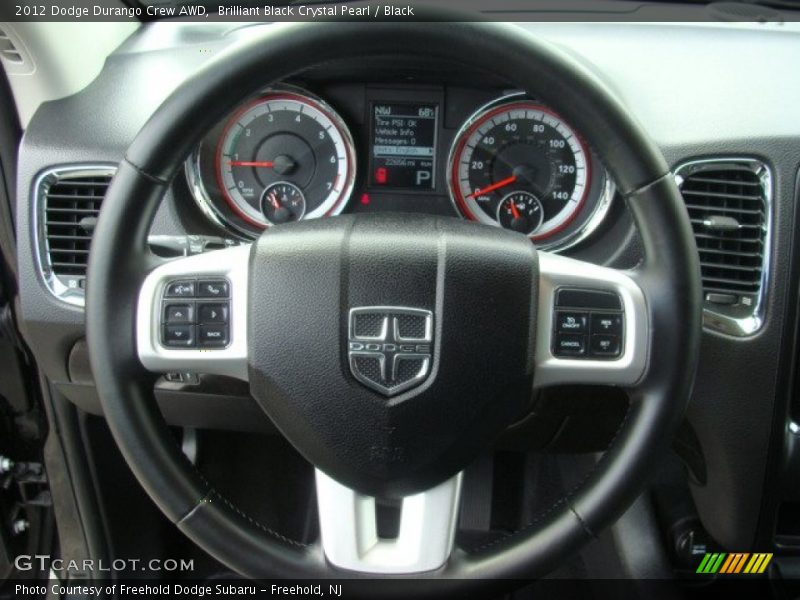 Brilliant Black Crystal Pearl / Black 2012 Dodge Durango Crew AWD