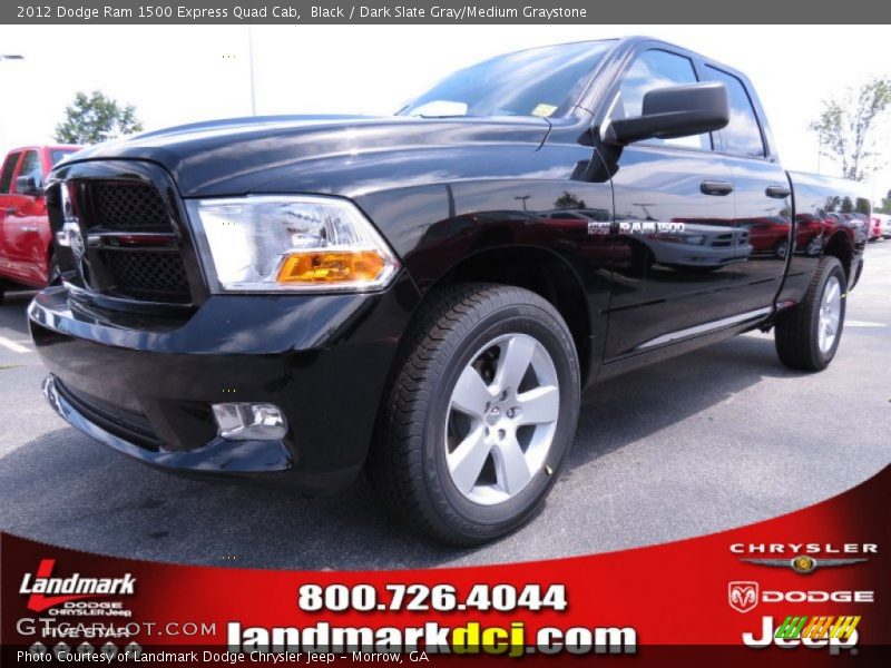 Black / Dark Slate Gray/Medium Graystone 2012 Dodge Ram 1500 Express Quad Cab
